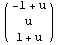 ( -1 + u )            u            1 + u
