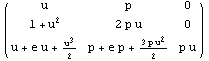 (                                                        )             u       ...            u + e u + --       p + e p + ------                     2                    2      p u