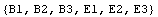 {B1, B2, B3, E1, E2, E3}