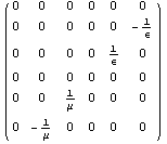 (                                                                 )            ...  1                      -------           0           μ    0          0          0          0