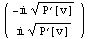 (                 ′     )           - Sqrt[P       [v]]                           ′            Sqrt[P       [v]]