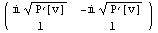 (                ′                        ′     )            Sqrt[P       [v]]    - Sqrt[P       [v]]             1                             1