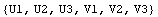 {U1, U2, U3, V1, V2, V3}