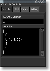 CMCLab Potential Panel