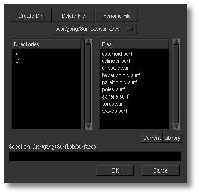 Open SurfLab File Panel